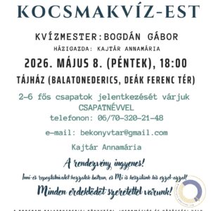 kocsmakvíz Balatonedericsen