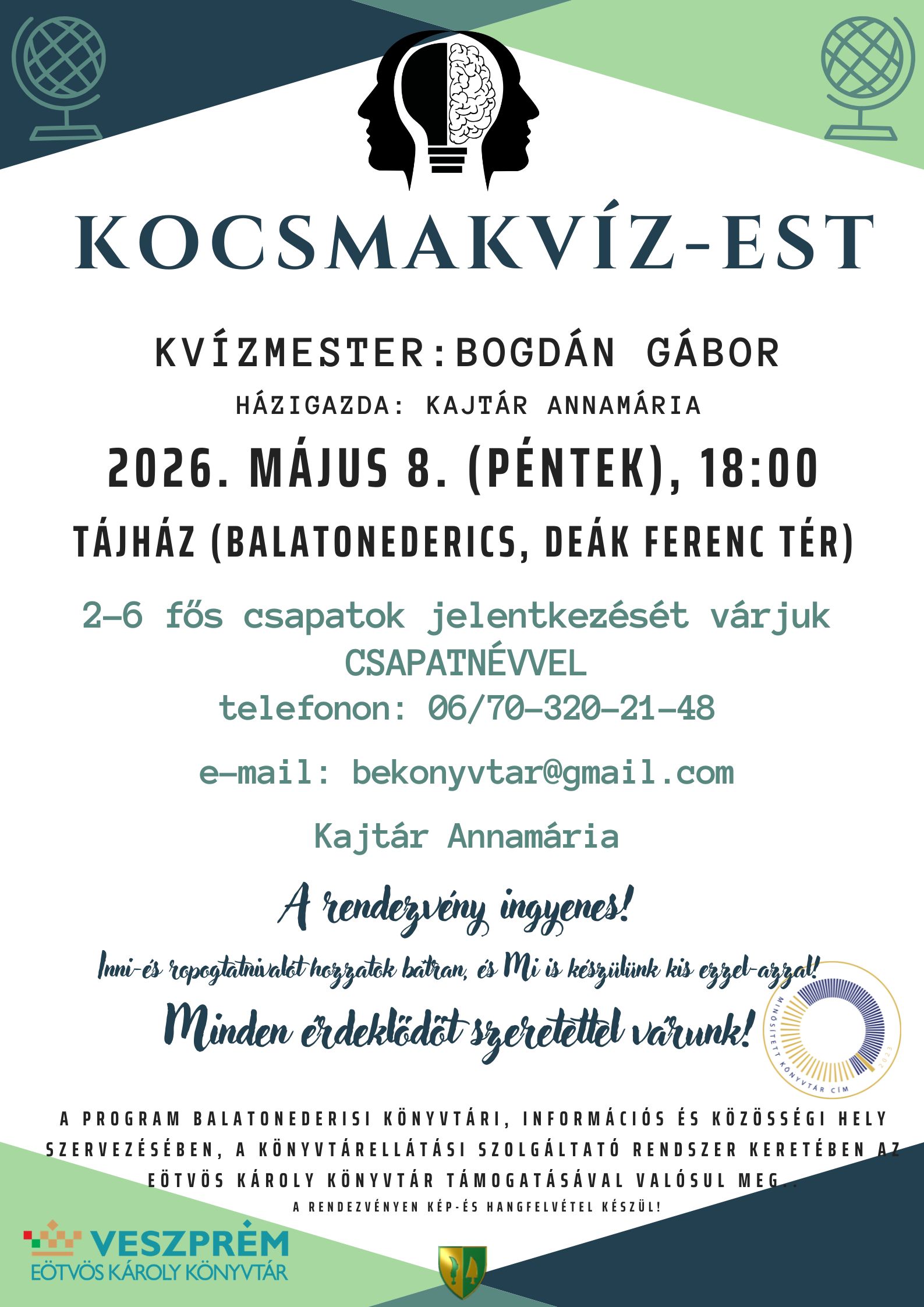 kocsmakvíz Balatonedericsen