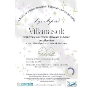 Szí Árpád - Villanások - könyvbemutató Balatonederics