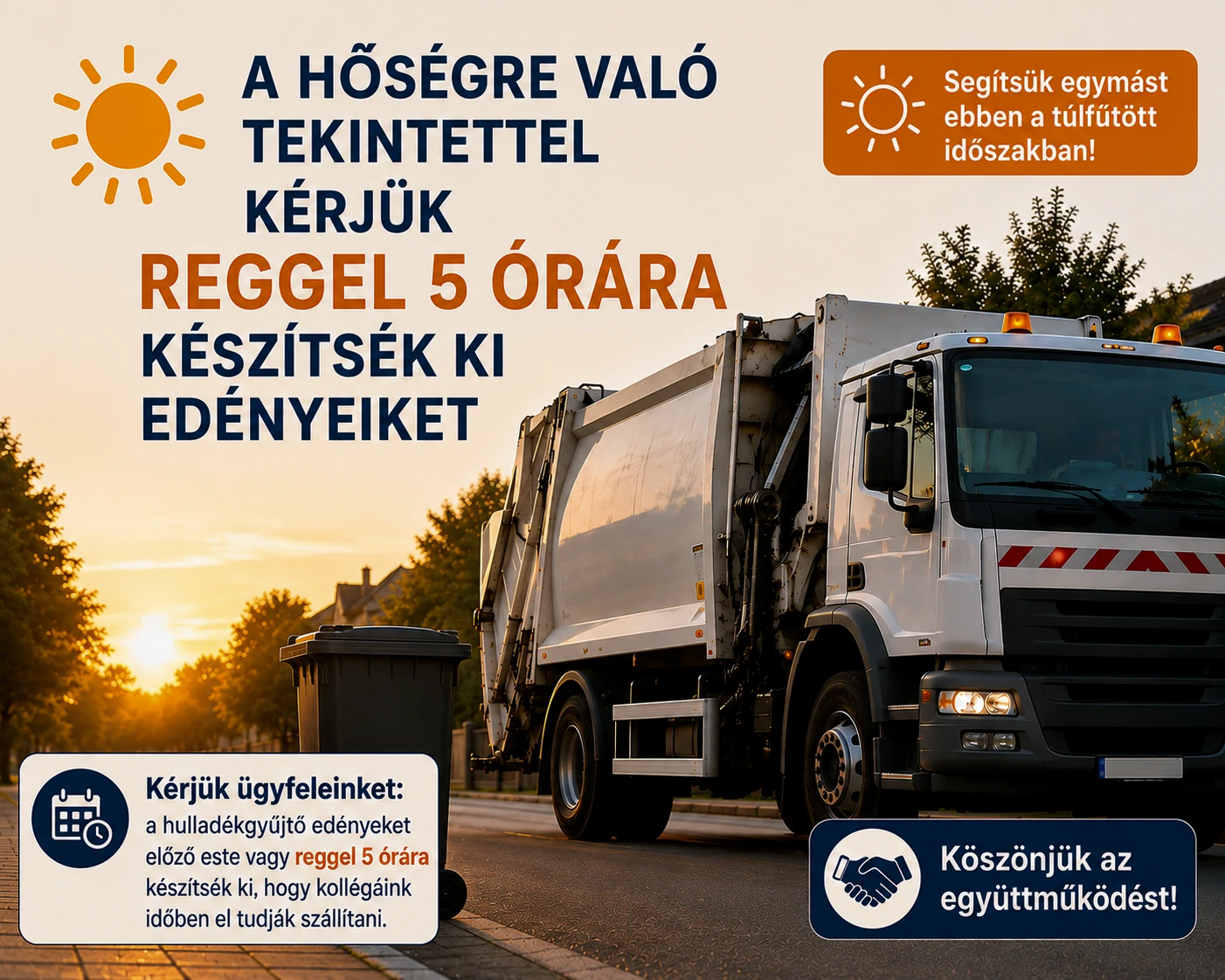 Hőségriadó, hulladékgyűjtés
